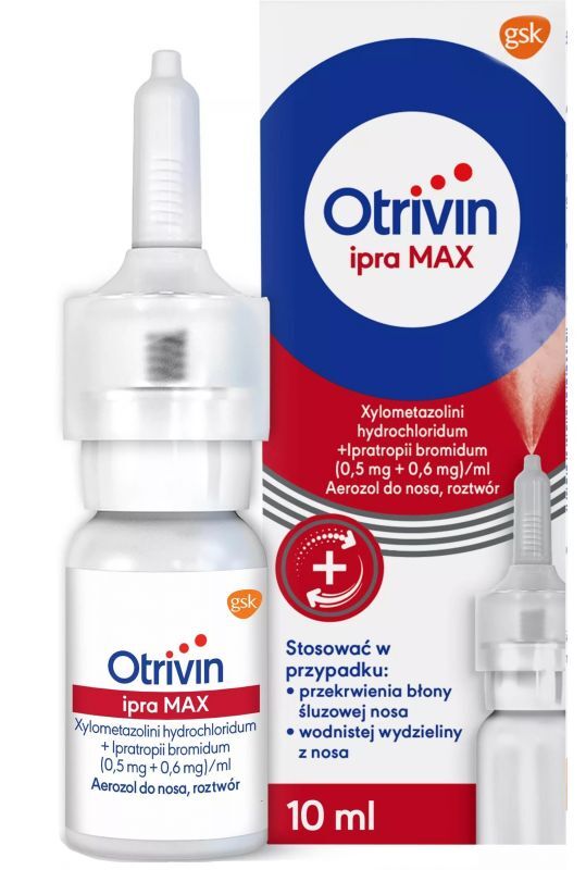 NOVARTIS OTRIVIN IPRA MAX nasal spray 10ml, ipratropium bromide UK