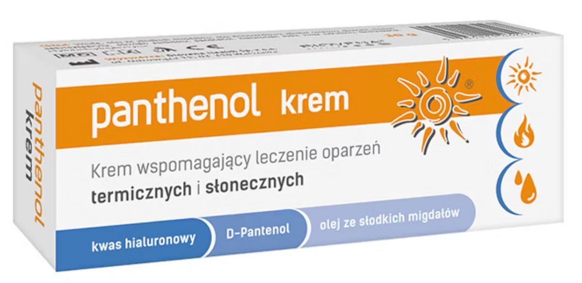 PANTHENOL Cream supporting the treatment of thermal and sunburns