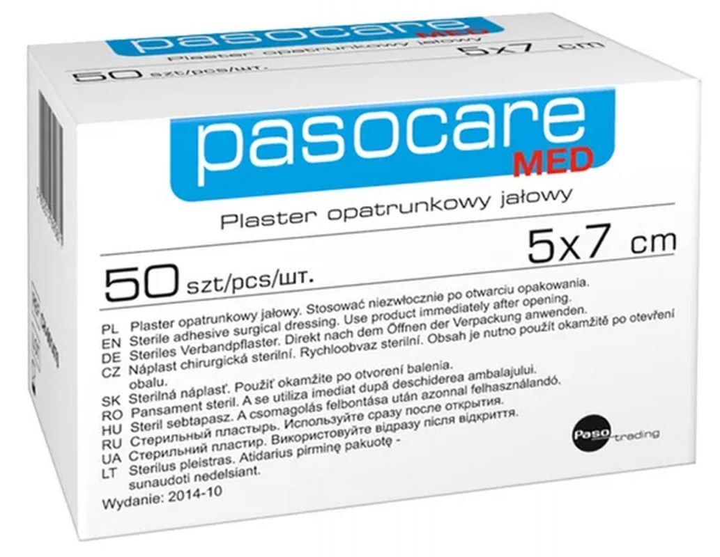 PASOCARE MED Sterile dressings 5 cm x 7 cm 50 pieces