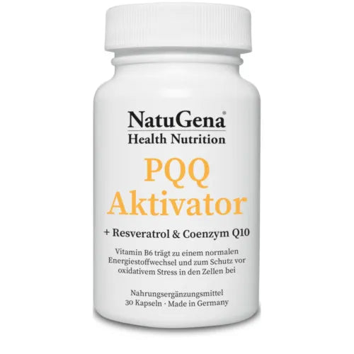 PQQ (or vitamin B14 ACTIVATOR), RESVERATROL, Coenzyme Q10, Vitamin E