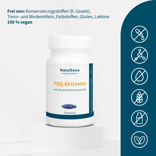 PQQ (or vitamin B14 ACTIVATOR), RESVERATROL, Coenzyme Q10, Vitamin E - 4