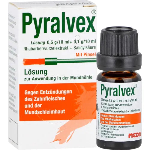 PYRALVEX solution, rhubarb root, salicylic acid