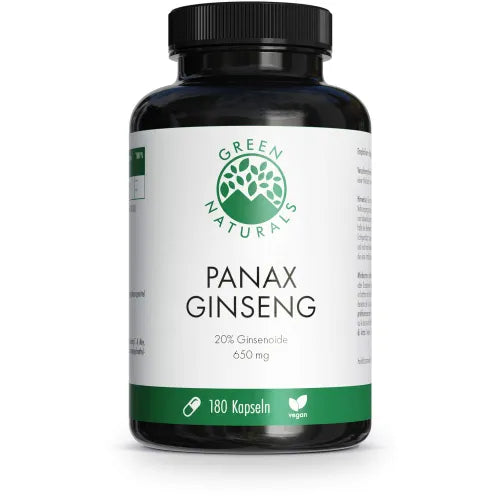 Panax Ginseng high-dose vegan capsules 180 count