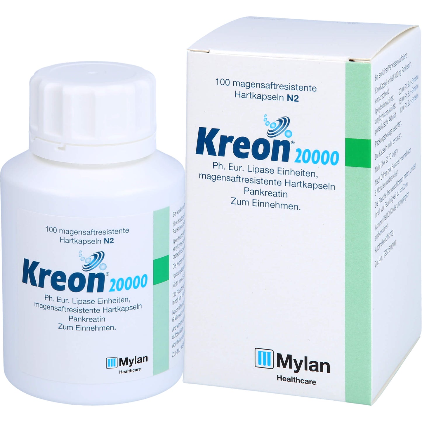 Pancreatin, KREON 20,000 Ph.Eur. Lipase Units, Measurable Hard Capsules