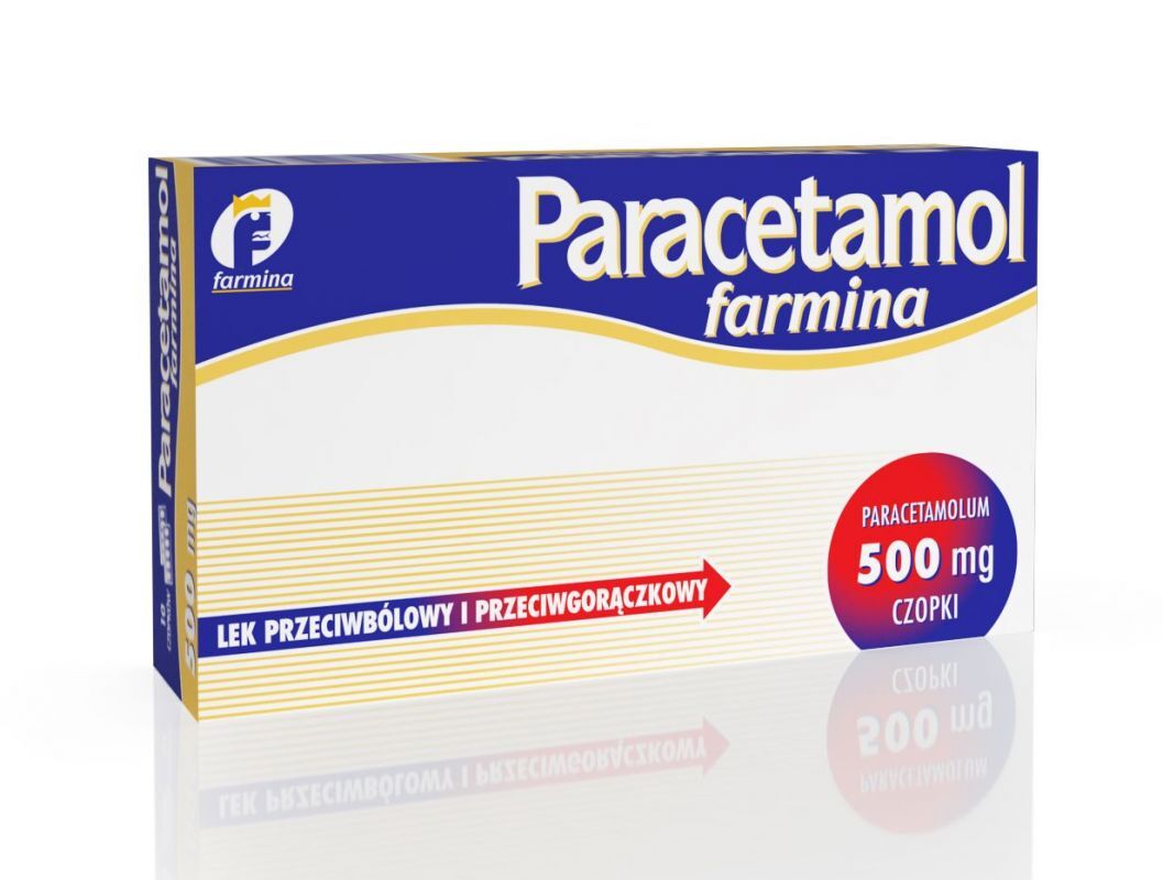 Paracetamol Farmina 500mg 10 suppositories