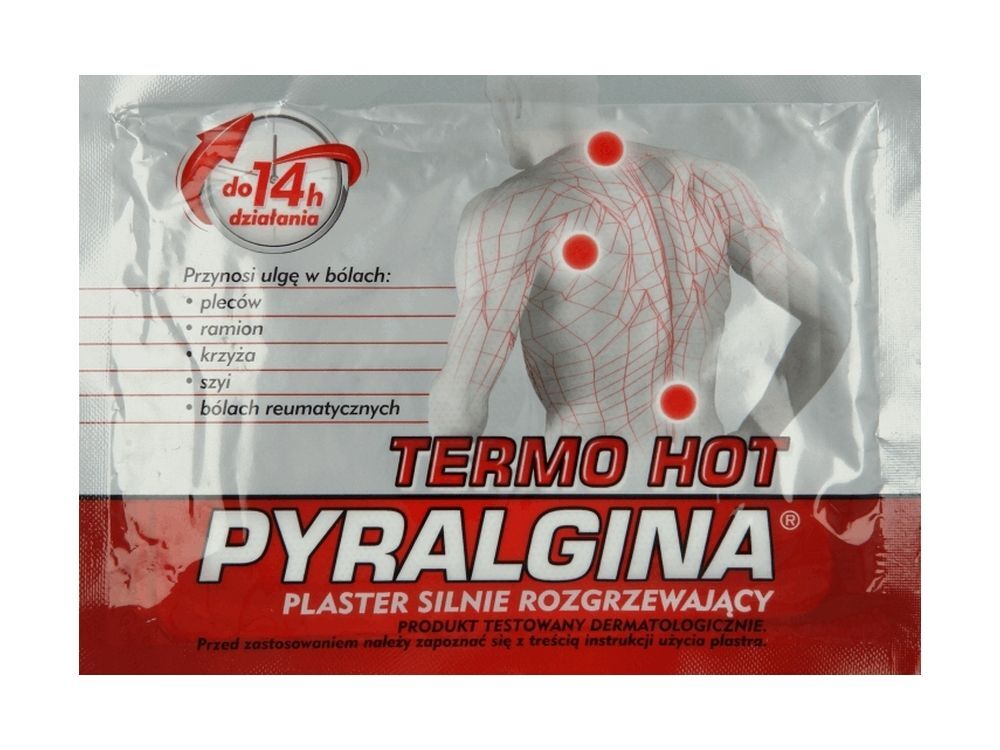 Pargyline (Pyralgina) Thermo Hot patch warming, severe back pain