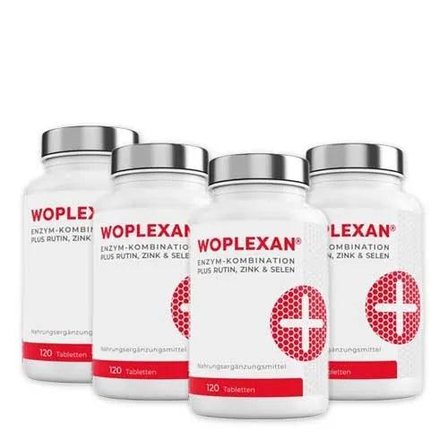 Pineapple, papaya, pancreatin, rutin, trypsin, chymotrypsin, WOPLEXAN