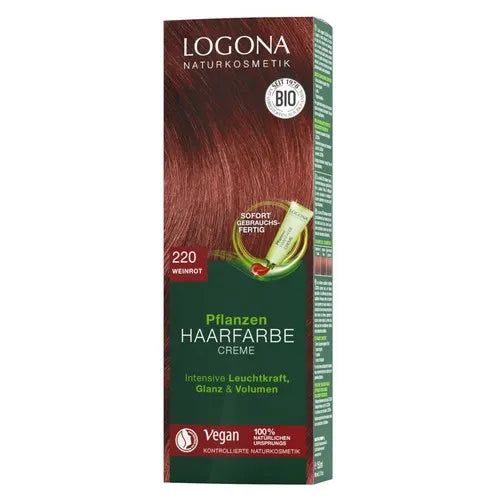 Plant-based hair color cream 220 wine red 150 ml