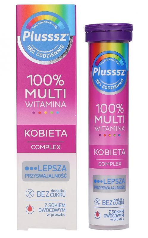 Plusssz 100% Multivitamin Female Complex x 20 effervescent tablets