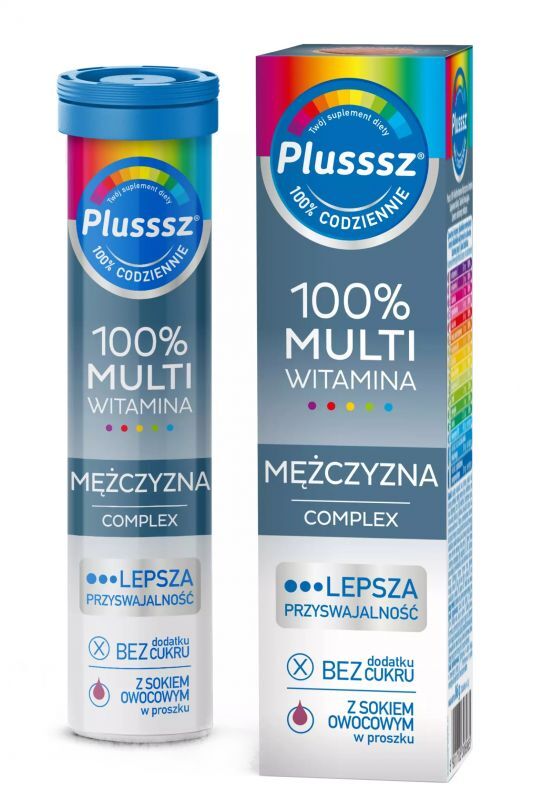 Plusssz 100% Multivitamin Male Complex x 20 effervescent tablets