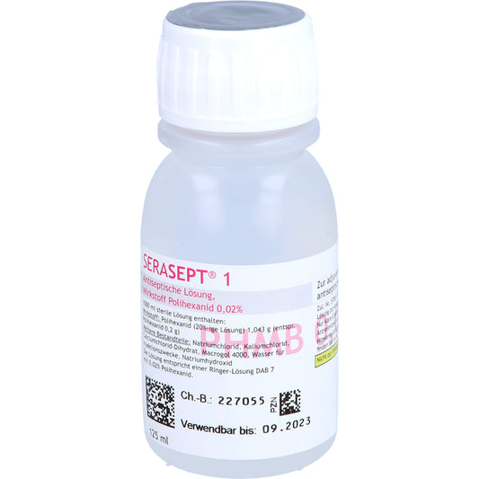 Polihexanide, antiseptic treatment of wounds, SERASEPT 1 Solution