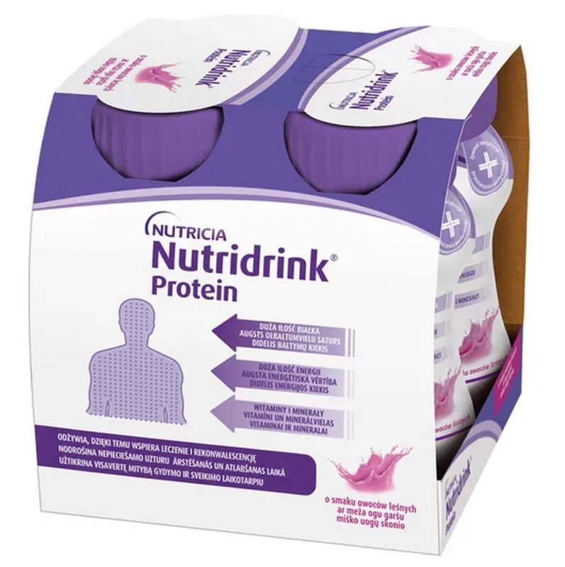 Protein NUTRIDRINK forest fruit flavor 4 x 125ml
