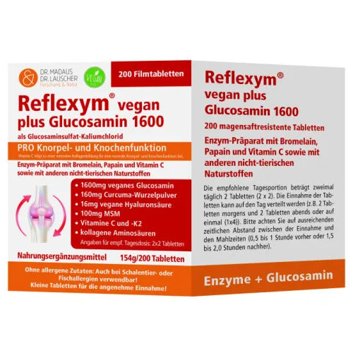 REFLEXYM vegan Plus Glucosamine 1600 msr.Tablet