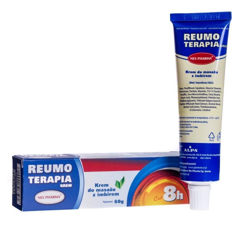 REUMO THERAPY cream with ginger 60g back muscle pain relief, leg pain, painful legs