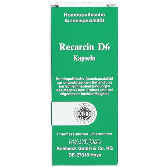 Recarcin D6 = weak (Bacillus firmus D6) capsules UK