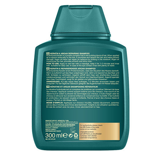 Repair of damaged hair, BIOXCIN Repairing Shampoo Keratin & Argan