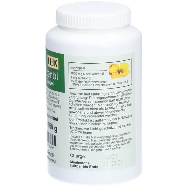 Rheumatism, neurodermatitis, hay fever, Evening primrose oil 1000 capsules 120 pieces