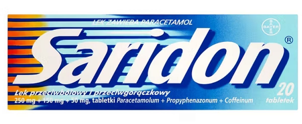 SARIDON, paracetamol, propyrophenazole and caffeine