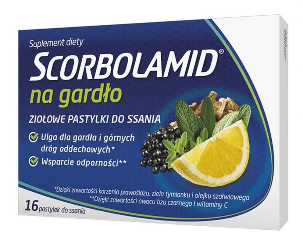 SCORBOLAMID x 16 Throat lozenges