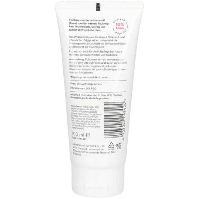 SEBAMED Acute Foot Cream Urea 10% 100 ml