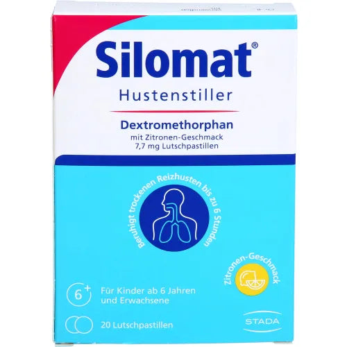 SILOMAT Cough Suppressant DMP Lemon Flavored 7.7mg LUP 20 Tablets