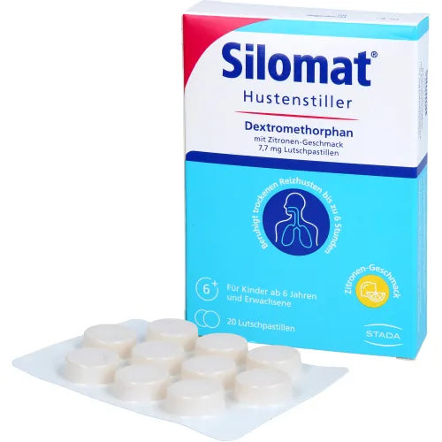 SILOMAT Cough Suppressant DMP Lemon Flavored 7.7mg LUP 20 Tablets