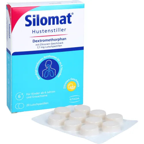 SILOMAT Cough Suppressant DMP Lemon Flavored 7.7mg LUP 20 Tablets