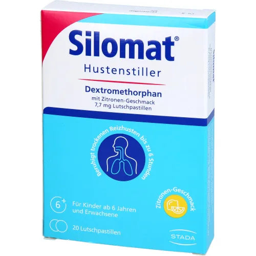 SILOMAT Cough Suppressant DMP Lemon Flavored 7.7mg LUP 20 Tablets