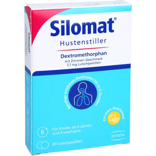 SILOMAT Cough Suppressant DMP Lemon Flavored 7.7mg LUP 20 Tablets