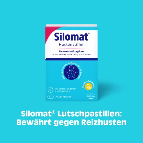 SILOMAT Cough Suppressant DMP Lemon Flavored 7.7mg LUP 20 Tablets