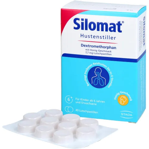 SILOMAT Cough Suppressant DMP with Honey Flavor 7.7mg LUP 40 tablets