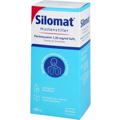 SILOMAT cough suppressant pentoxyverine 1.35 juice 100 ml