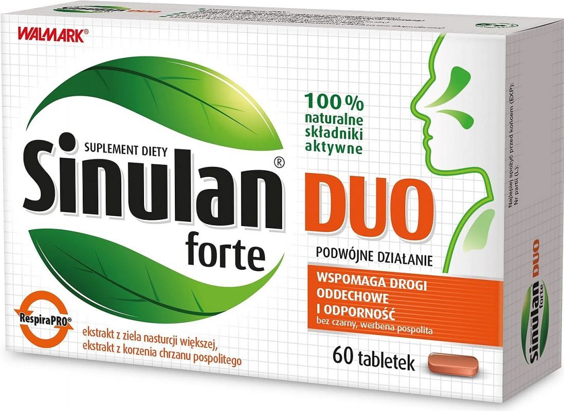 SINULAN DUO FORTE x 60 tablets, paranasal sinuses, sinus infection