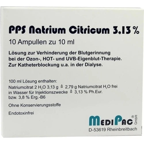 SODIUM CITRATE 3.13% ampoules