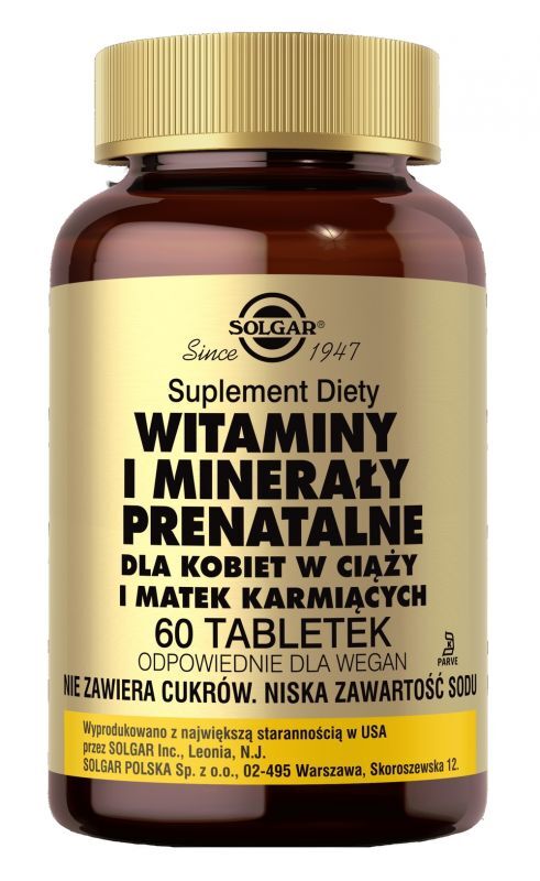 Solgar Vitamins and minerals prenatal x 60 tablets