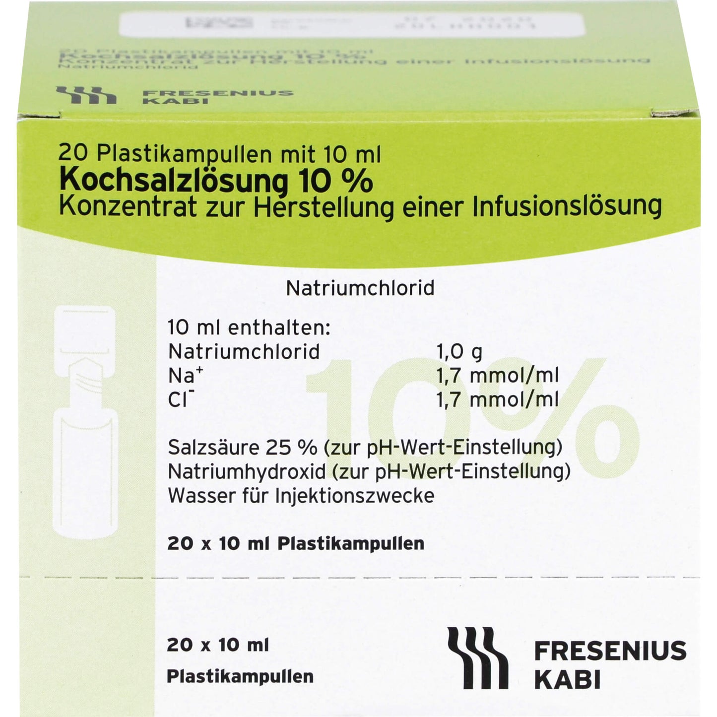 Saline solution 10% concentrate for infusion