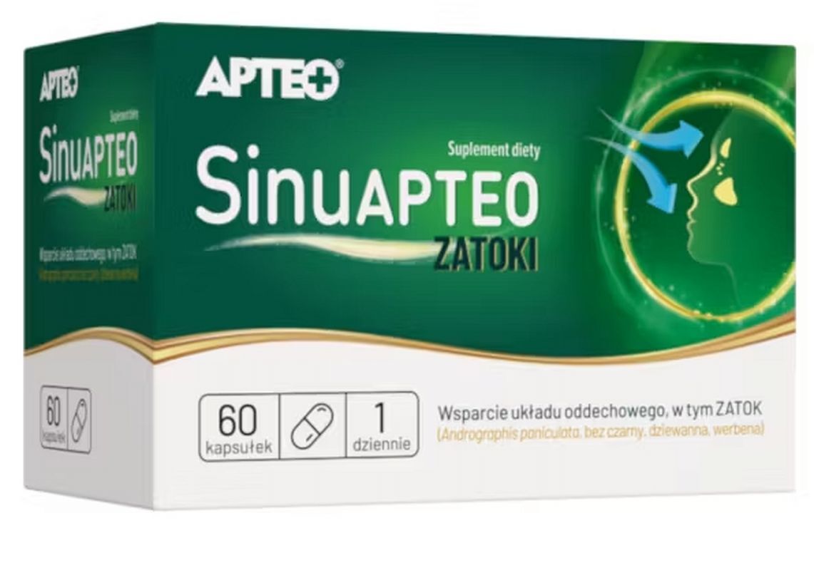 SinuAPTEO x 60 capsules, sinusitis, sinus infection, sinusitis treatment