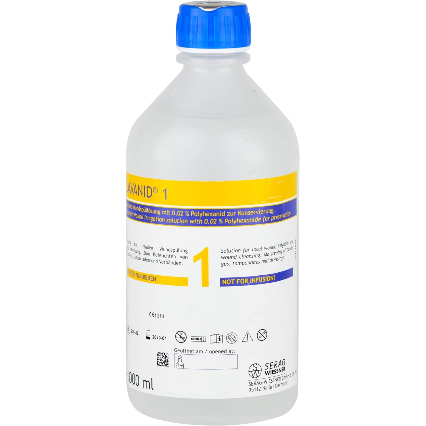 Sodium Potassium Calcium chloride, LAVANID 1 wound irrigation solution