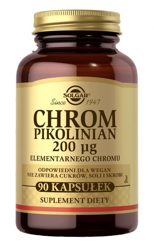 Solgar Chromium Picolinate 200μg x 90 capsules - Chromium Polynicotinate