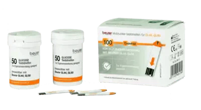 Strips for blood sugar testing, BEURER GL44, GL50 UK