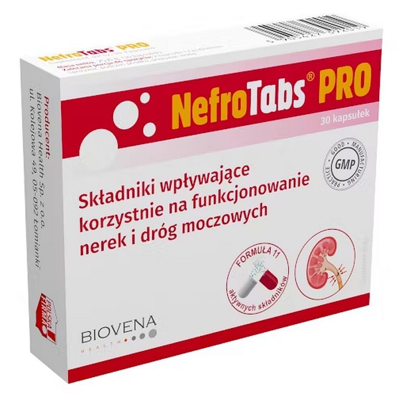 Support kidney health. water excretion from the body Nefrotabs PRO 30 capsules