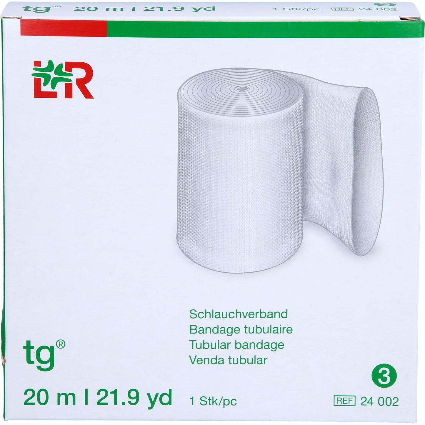 TG Tube Bandage Size 3 20 m white 1 Pcs