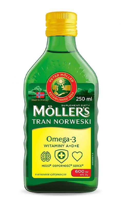 TRAN NORWEGIAN MOLLER'S 50+ lemon flavor 250ml osteoporosis treatment