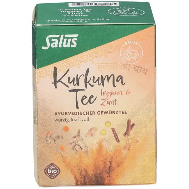 TURMERIC TEA Ginger & Cinnamon Organic Salus Filter Bags 15 pcs - 5