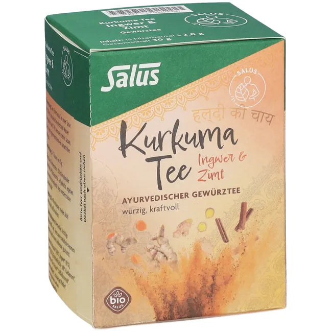 TURMERIC TEA Ginger & Cinnamon Organic Salus Filter Bags 15 pcs - 6