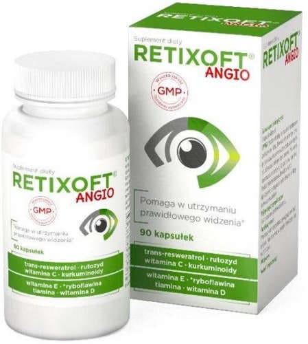 Trans-resveratrol, curcuminoids, Retixoft Angio UK
