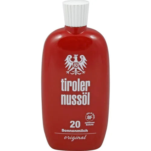 Tyrolean nut oil original sunscreen lotion water-resistant SPF 20 150 ml