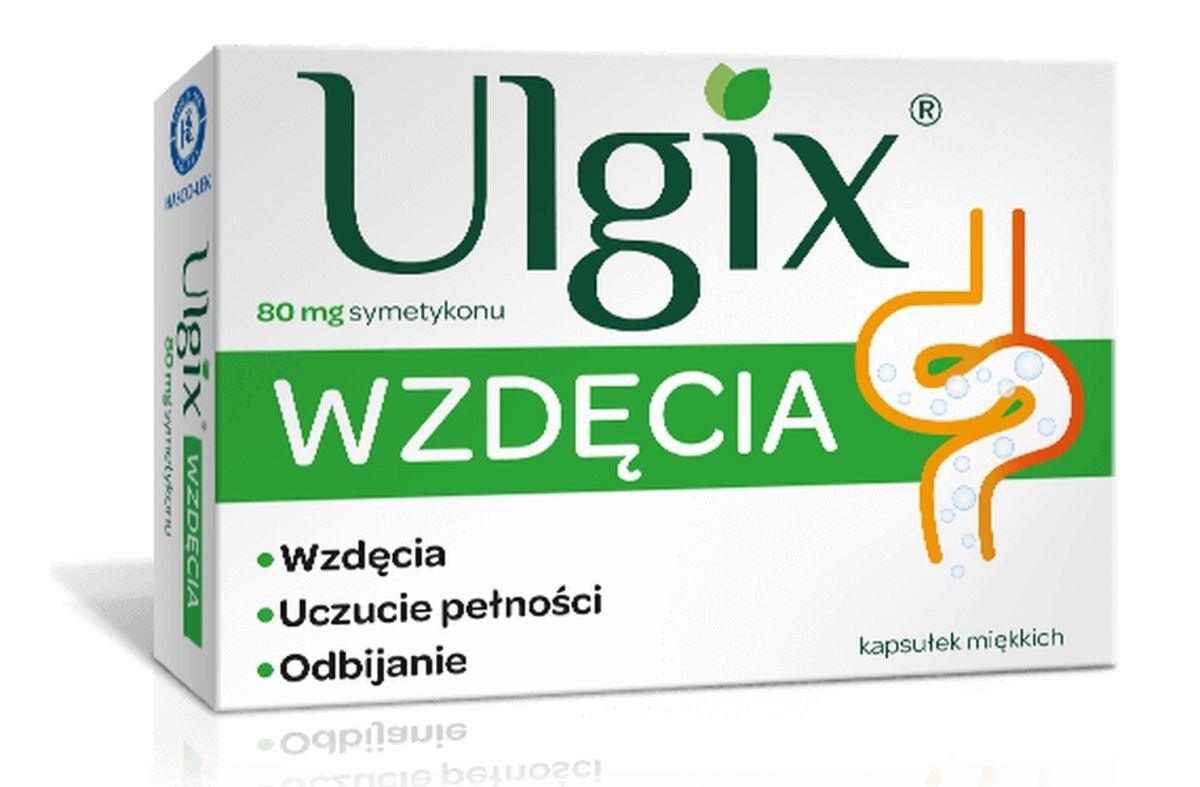 ULGIX Flatulence x 100 capsules, stomach fullness, intestinal gas, Simethicone