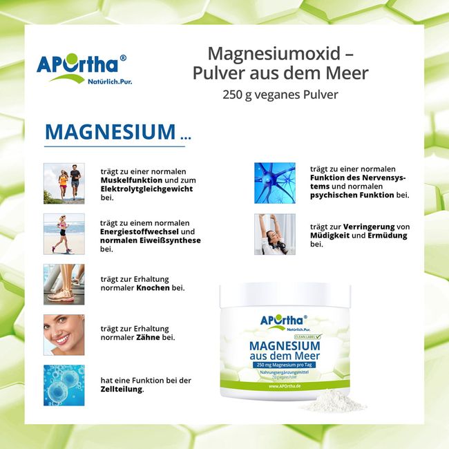 VEGAN MARINES Magnesium Powder from Seawater 250 g
