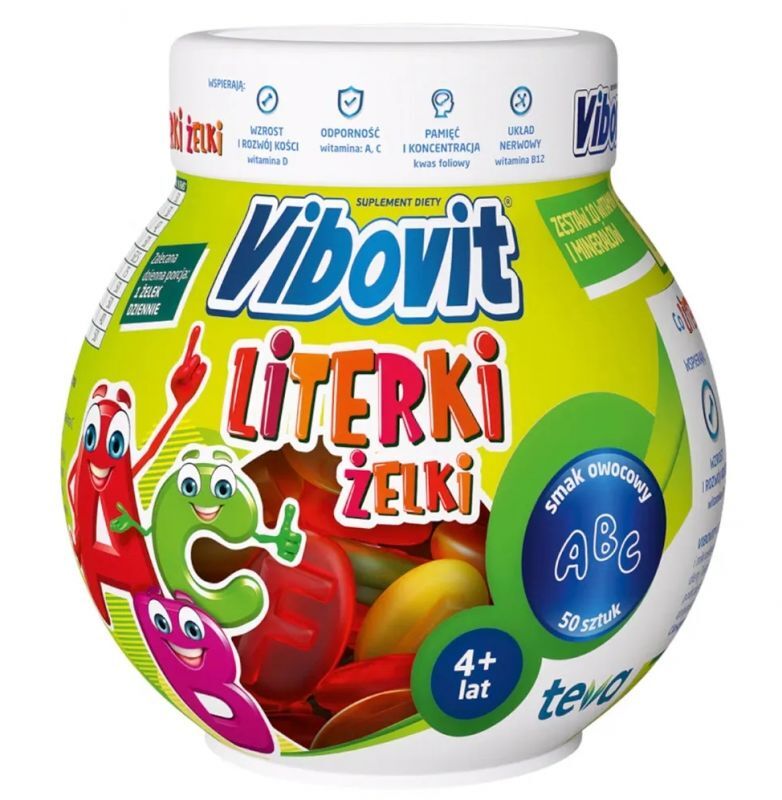 VIBOVIT (LITERKI) Letters, fruit jelly beans with vitamins x 50 pieces